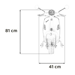 Pojazd Skuter Vespa ROMA Czerwony